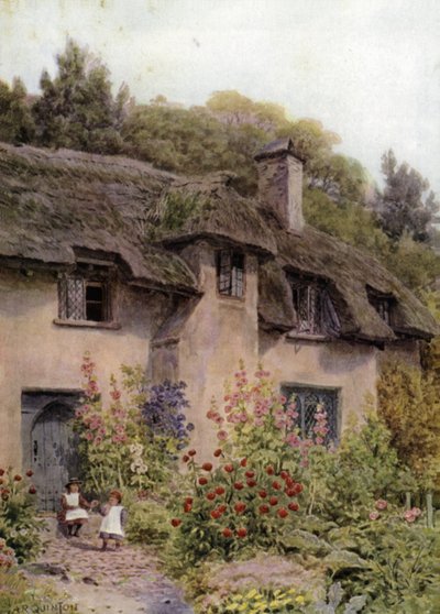 Cottage Tuin, Selworthy, Somerset door Alfred Robert Quinton